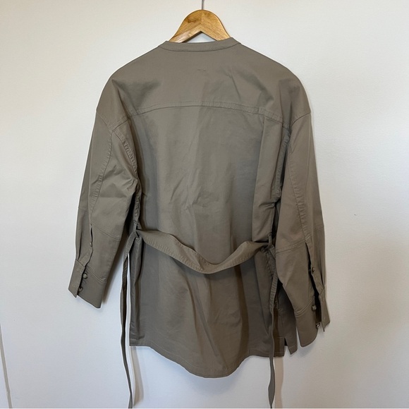ATM Anthony Thomas Melillo Cotton Twill Belted Shirt Jacket in True Khaki S - Picture 7 of 7